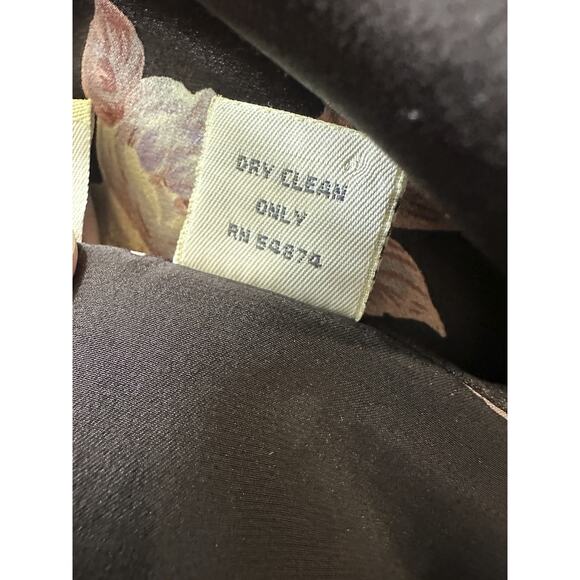 Vintage 90's Y2K The Limited 100% Silk Midi Maxi Skirt Brown Floral Size 14 - Picture 6 of 11